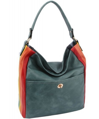 Rainbow Women Hobo Clutch Handbbag LSD151 DENIM